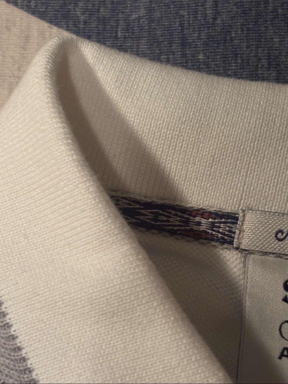 Scotch & Soda White Polo with Gray Accent - Picture 7 of 12